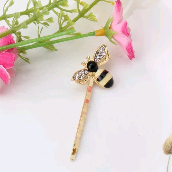 Bumble Bee Hair Pins Clips Set of 2 - Picture 3 of 6